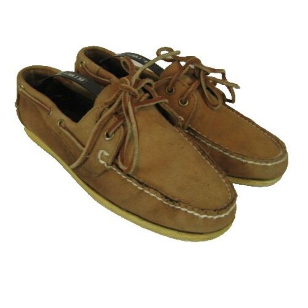 Mens Island Surf Brown Leather Newport Classic Deck Boat Shoes sz 8M